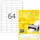 Etiketten universele labels A4 permanent 48,3x16,9mm Wit 6400 stuks