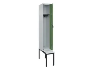 locker met bank,HxBxD 2120x300x815mm,1vak,vak B 300mm,draaigrendel - 2