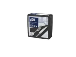 Tork 477675 Dinnerservet 39x39cm 3-laags 1/8 vouw 12x100st Zwart