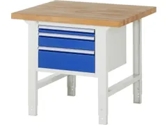 établi HxlxP 790-1140x1000x900mm plateau hêtre force 750kg 4 pieds