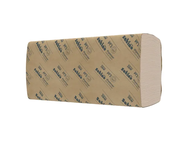 Handdoek PureSoft PT2 W-vouw 2-laags 277520 25x120vel naturel