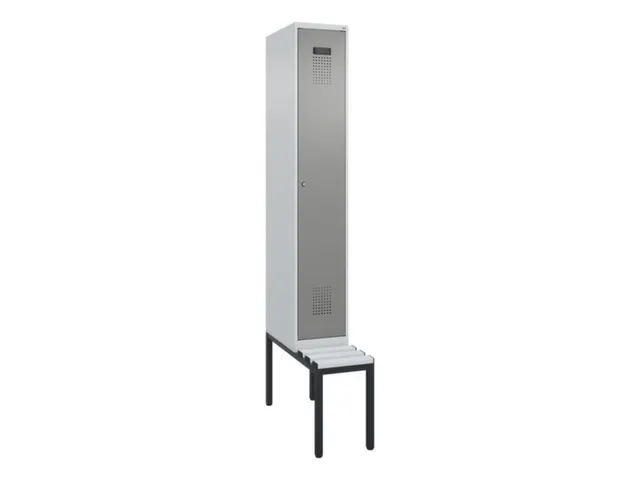 locker met bank,voor scheiding van kleding,HxBxD 2120x300x815mm,1vak