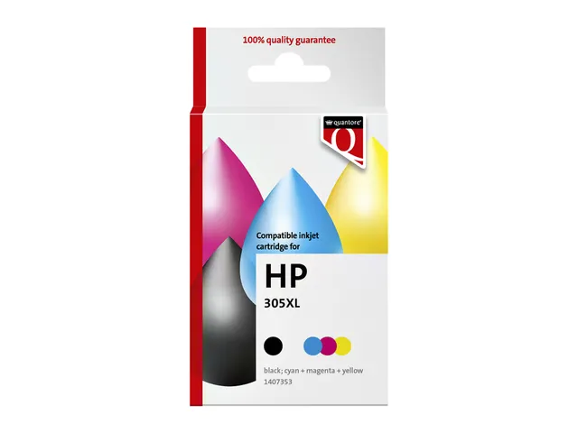 Inktcartridge Quantore alternatief tbv HP 305XL zwart + kleur