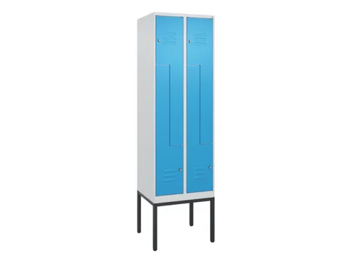 Z-garderobekast,HxBxD 2120x600x500mm,vak B 150/300mm,cil.-slot