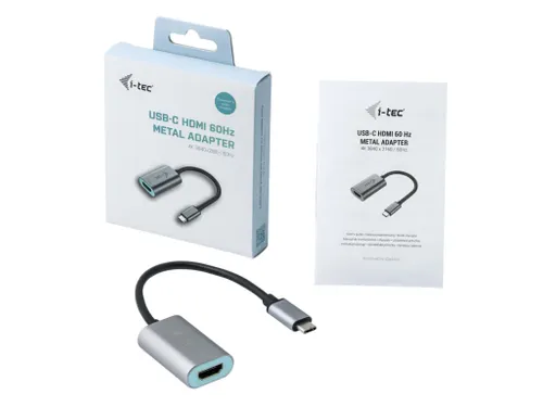 i-tec Metal C31METALHDMI60HZ, 0,15 m, USB Type-C, HDMI, Mannelijk, Vro