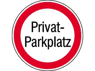 verbodsbord,Privé parkeerplaats,aluminium gemerkt,gemoffeld,Ø 315mm - 1