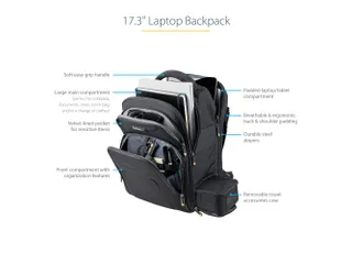 17.3 Inch Laptop Rugzak met Verwijderbare Opbergtas - 12