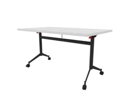 klaptafel,HxBxD 750x1400x800mm,hoekig,T-voet donkergrijs,ovale buis