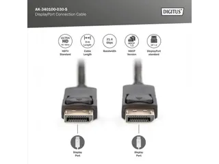 DisplayPort-aansluitkabel type DP M/M 3m UHD 4K DP 1.2 Zwart - 3