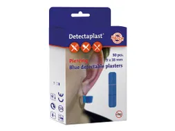 Detectaplast 8238 piercingpleister elastisch blauw 9x38 mm 50 stuks