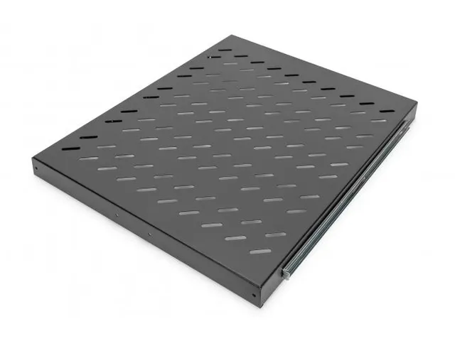 Uittrekbaar legbord voor 483mm 19'' Kast 40x484x568mm tot 25kg Zwart