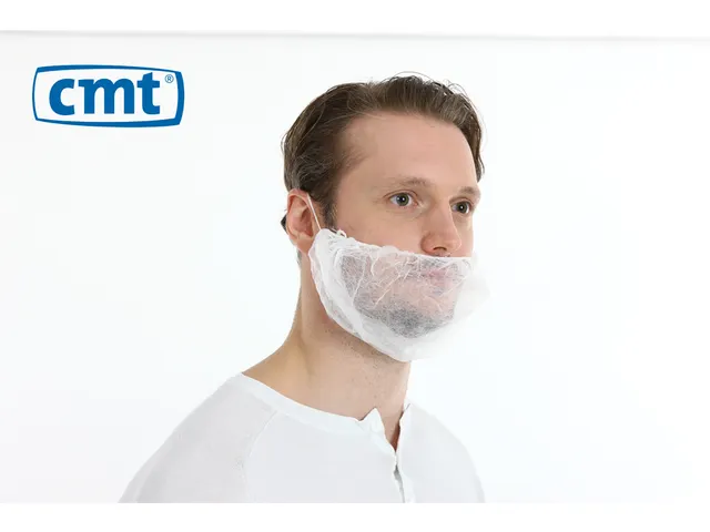Masque à barbe PP non tissé Blanc 1 élastique 10x100 pièces