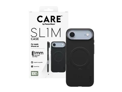 PanzerGlass CARE by SL1M Case Black w. MagSafe iPhone Air, Hoes,