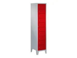 Vakken-/sorteerkast 1850x400x500 1x10 Vakken Ral7035 Front Ral3000