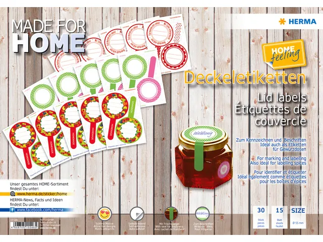 Keuken Etiket Herma 15446 New Look Rood 3 vel