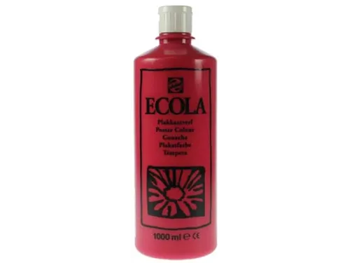Plakkaatverf Ecola Flacon van 1000 ml Karmijnrood