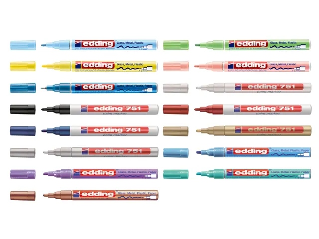 Viltstift edding 751 lakmarker rond koper 1-2mm