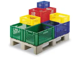 Euronorm-stapelbak 4.5l 50x400x300mm Wanden/bodem Opengewerkt Grijs