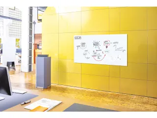 Glasmagneetbord XL Sigel mat super wit 2000x1000x18mm 2 magn - 13