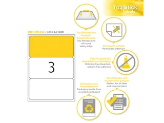 Etiketten universele labels A4 permanent 200x95mm Wit 300 stuks - 2
