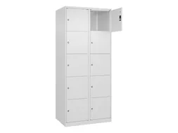 lockerkast,HxBxD 1850x800x500mm,2x5vakken,vak B 400mm,cil.-slot