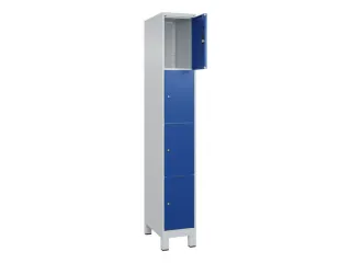 lockerkast,HxBxD 1950x300x500mm,1x4vakken,vak B 300mm,cil.-slot,voeten - 2