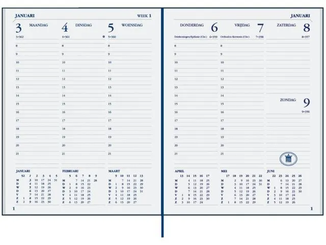 Agenda 2026 Ryam Weekplan Plus Mercury 7dagen/2pagina's rood