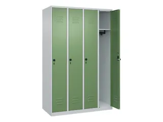 locker,HxBxD 1850x1200x500mm,4vak,vak B 300mm,draaigrendel - 2