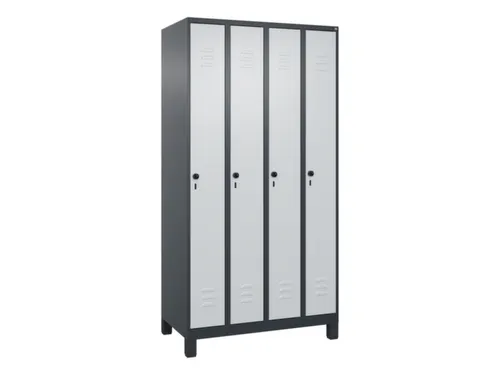locker,HxBxD 1950x1000x500mm,4vak,vak B 250mm,draaigrendel,voeten