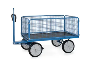 Handtrekwagen Trekoog 6435vz 1000kg 1600x900mm Draadgaas Rubber - 1