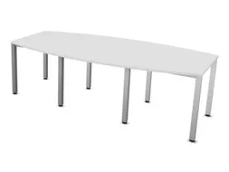 vergadertafel,HxBxD 740x2400x1200mm,vatvormig,Bl-wit