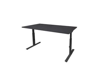 Bureau Linesto Plus Hoogte instelbaar 180x80 houtprint schaduw zwart - 1