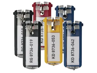 Sleutellabel Durable met ring assorti 6stuks - 1