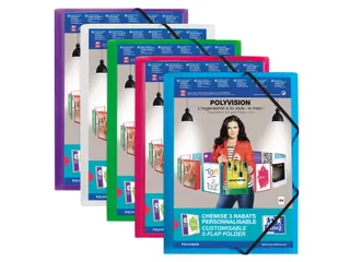 Elastomap Oxford Polyvision A4 incl. insteektas assorti polypropyleen - 1