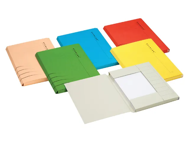 Dossiermap Secolor folio 3 kleppen 225gr geel