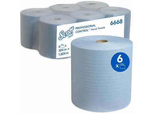 Scott 6668 handdoekrol Airflex 1-laags Blauw