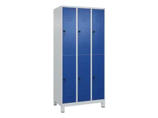 dubbeldekse locker,HxBxD 1950x900x500mm,3x2vak.,vak B 300mm - 1