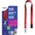 Lanyard Avery rPET rood 440x15mm met karabijnhaak 10 stuks