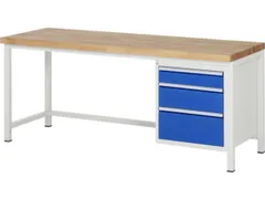 werkbank,HxBxD 840-1040x2000x700mm,beukblad,draagverm. 1250kg,4voeten