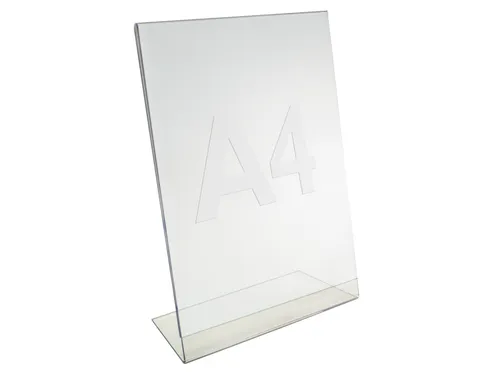 Folderstandaard A4 Acryl Staand L-Voet