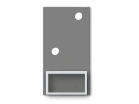 montant d'extrémité p. parois de séparation H 2200mm RAL5002