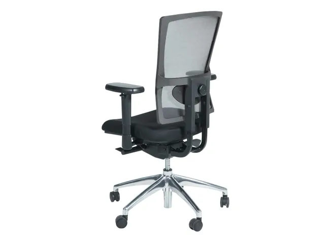 Siège de bureau 400 NPR tissu noir/dossier laine/Mesh/piètement chro
