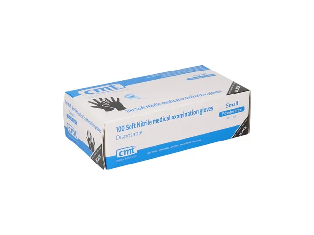Gant jetable CMT nitrile soft S noir 100 pièces