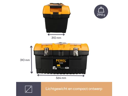 Gereedschapskoffer Met Metalen Sloten 564x310x310mm 54 Liter