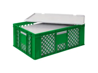 Euronorm-stapelbak,m. isoleerbox,HxLxB 240x600x400mm,43/20,4l,HDPE - 1