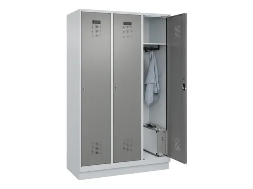 locker,HxBxD 1950x1200x500mm,3vak,vak B 400mm,cil.-slot,sokkel