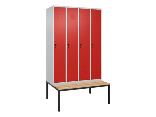 locker voor scheiding van kleding,HxBxD 2120x1200x815mm,4vak