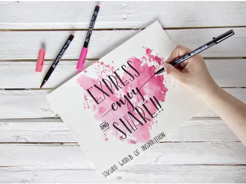 Brushpen Sakura Pigma medium zwart