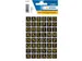 Etiket Herma 4130 13x13mm Letters A-Z Goud op Zwart