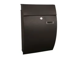 muurbrievenbus,staal,matzwart,HxBxD 480x322x155mm,inworp/uitname voor